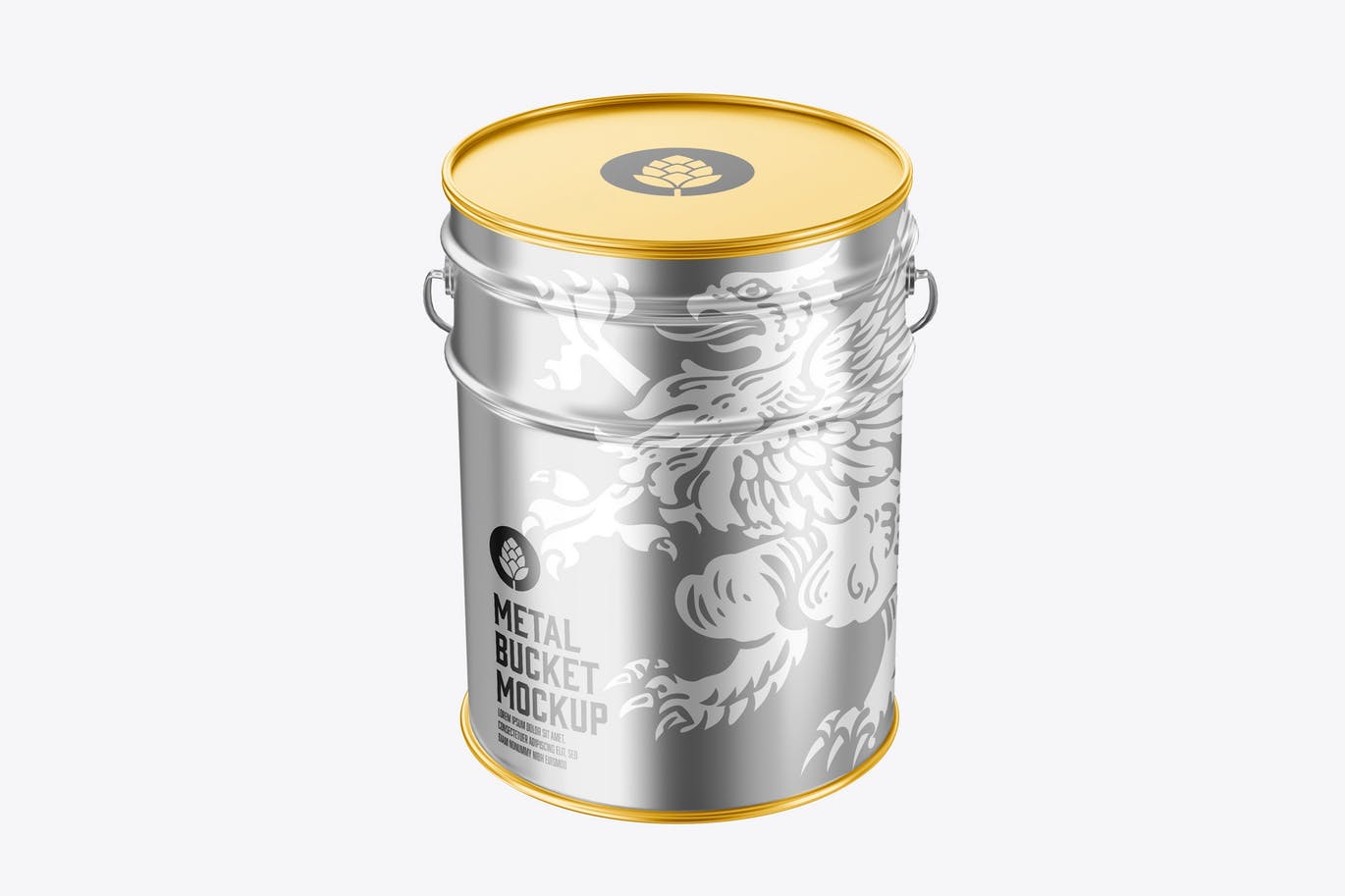 金属油漆锡罐外观包装设计样机 (PSD)