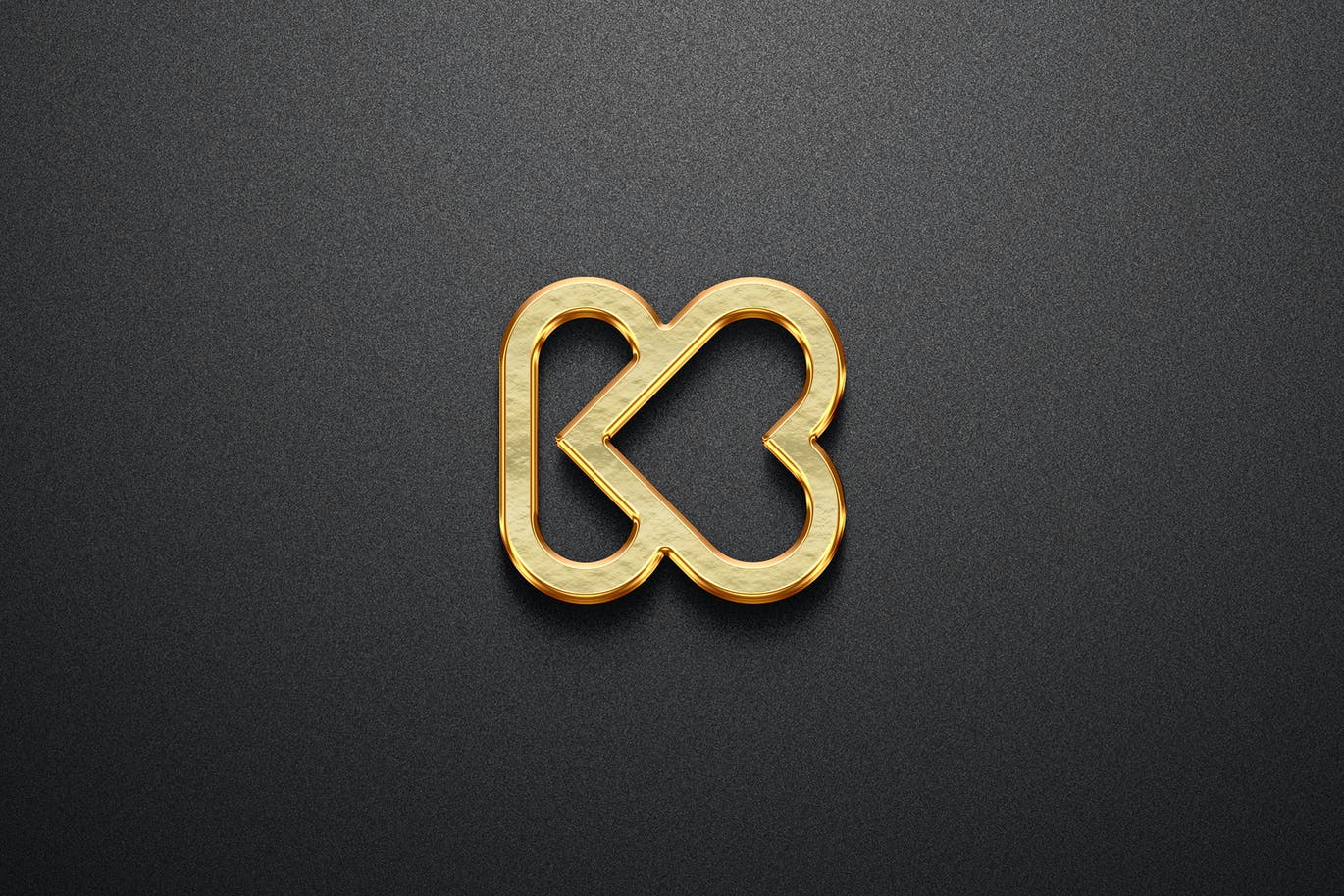 3D金色标志Logo样机 (PSD)