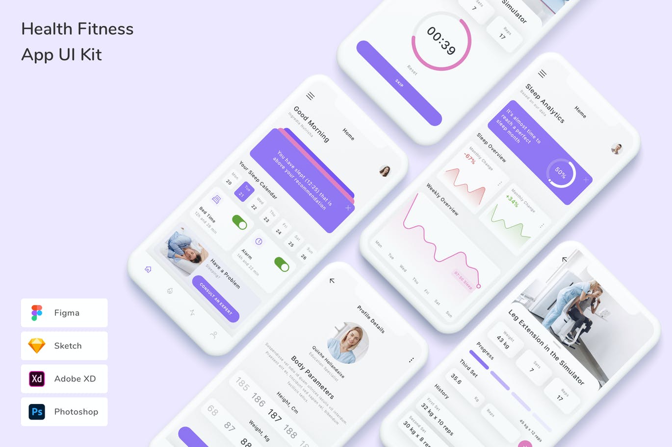 健康健身 App UI Kit