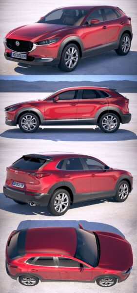 马自达Mazda CX-30 2020款汽车3D模型（OBJ,FBX,MAX）