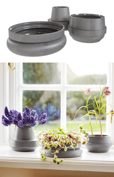 丹麦Woud灰色小装饰花盆系列3D模型（OBJ,FBX,MAX）