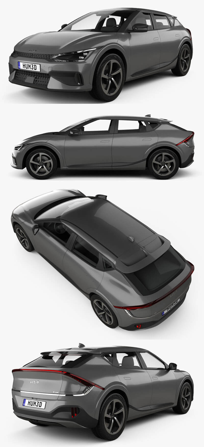 起亚Kia EV6 GT 2022款汽车3D模型（OBJ,FBX,MAX）