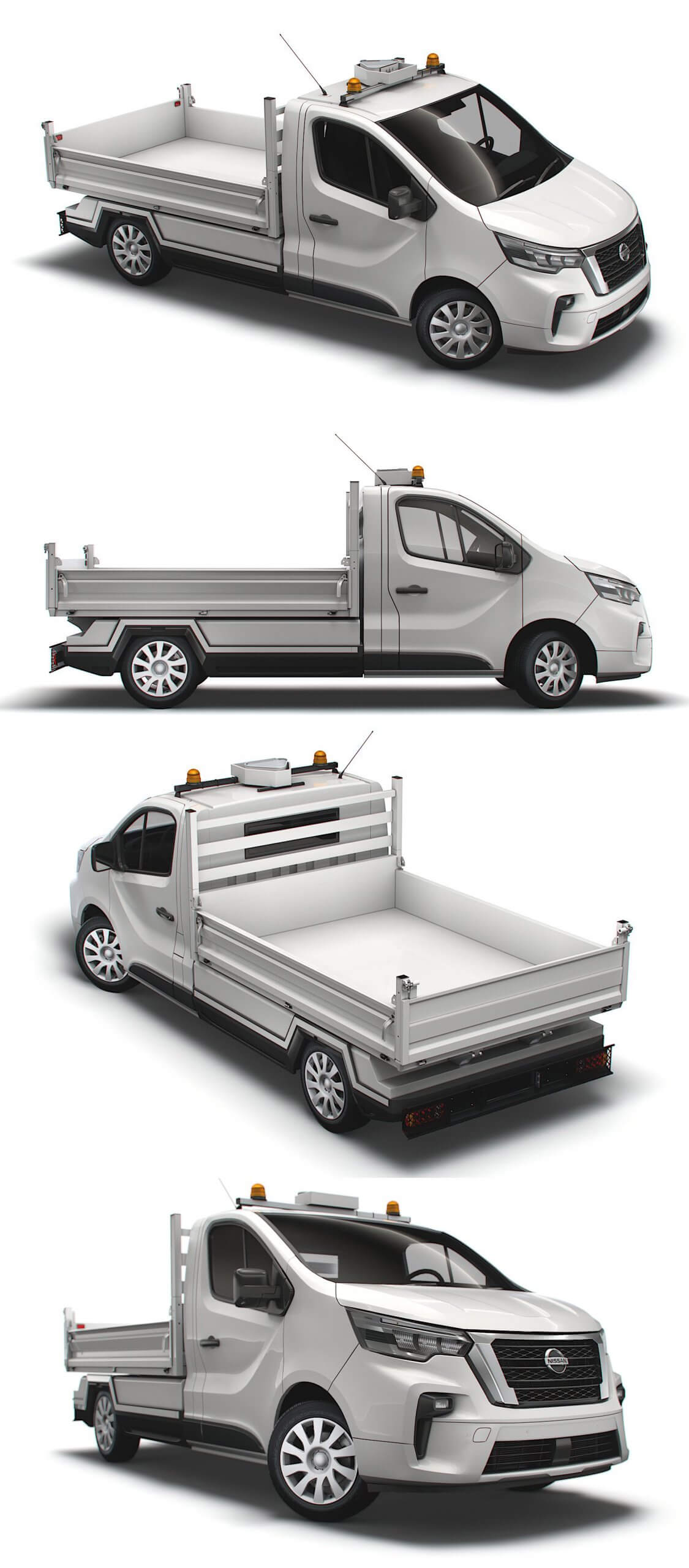 Nissan NV300 Tipper 2022款自卸卡车3D模型（FBX,Blend）