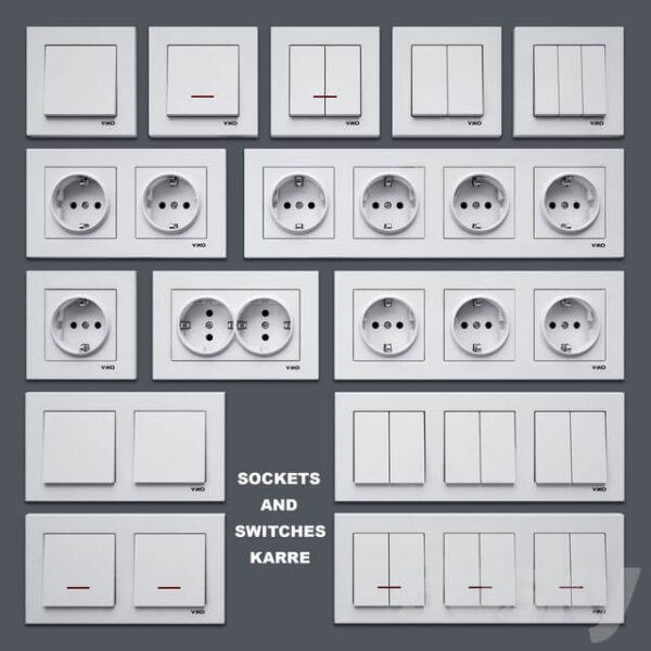 VIKO KARRE开关和插座3D模型（OBJ,MAX）
