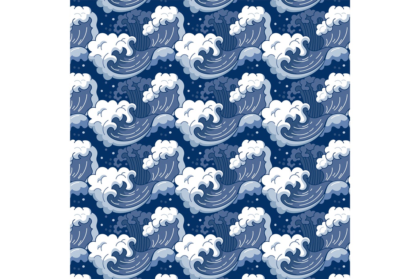 日式海浪图案 (AI,EPS)