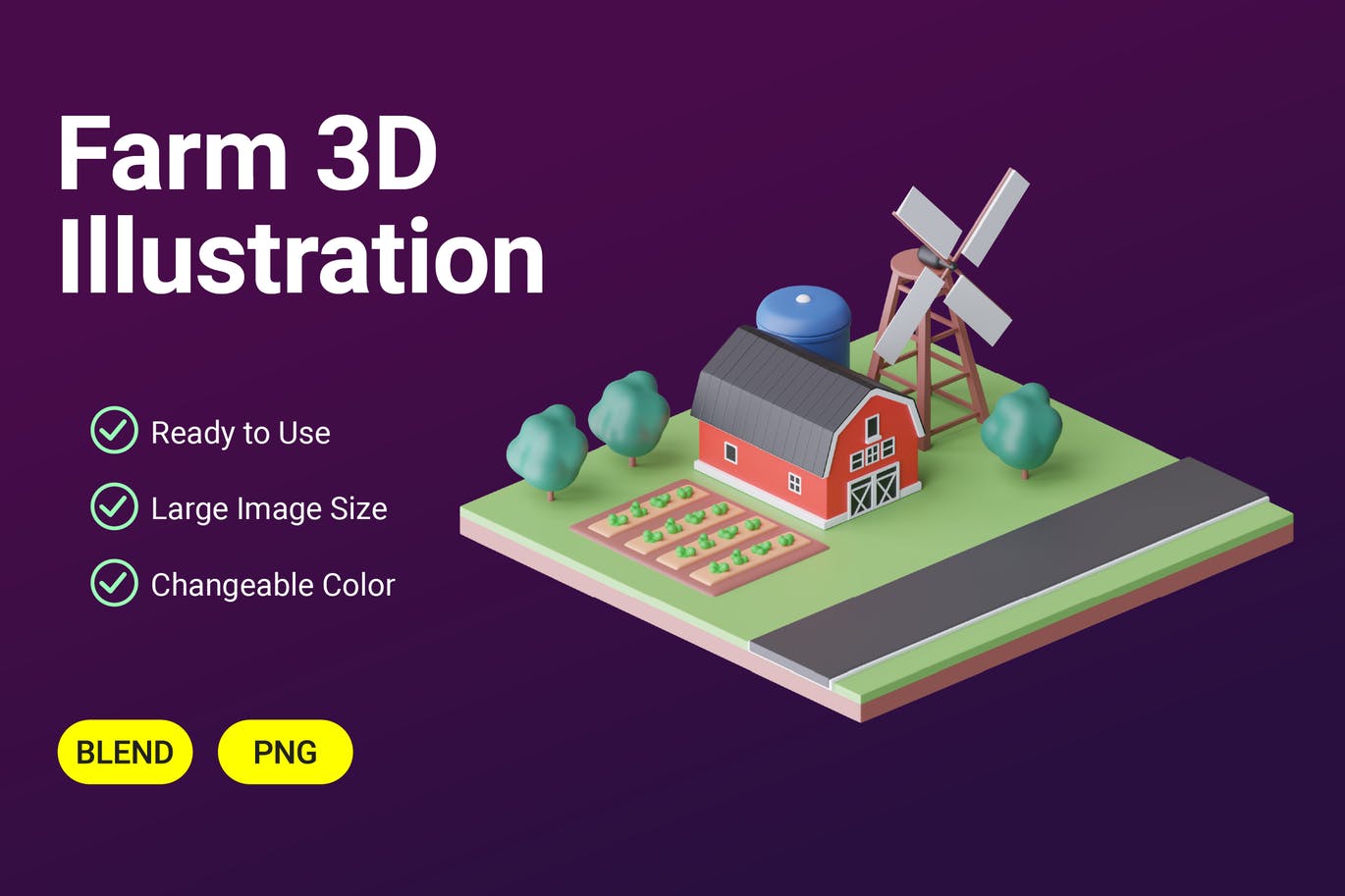 农场3D模型插 (PNG)