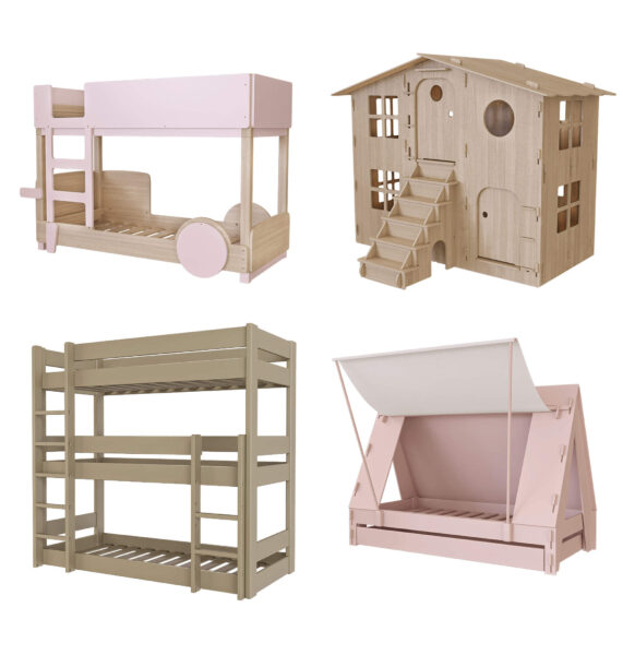 4款Mathy By Bols儿童床3D模型（OBJ,FBX,MAX）