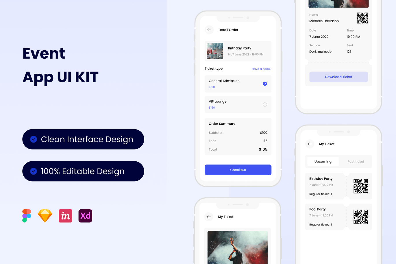 新闻事件 App UI Kit (FIG,SKETCH,XD)