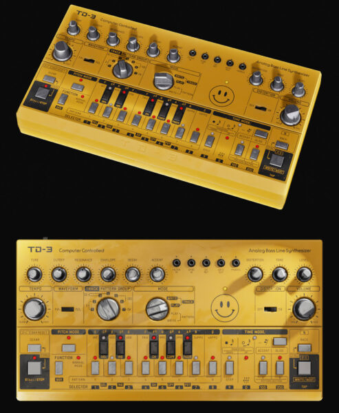 百灵达Behringer TD-3合成器3D模型（OBJ,FBX,MAX）