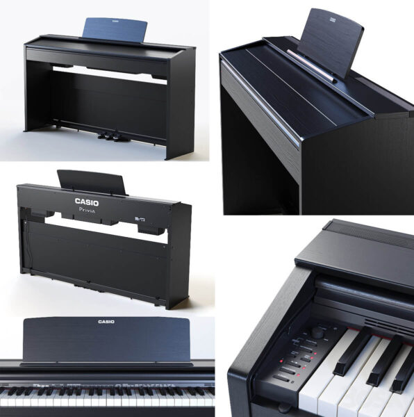 CASIO PX-870 BK Privia电钢琴3D模型（FBX,MAX）