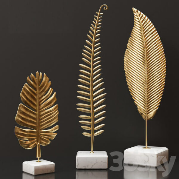 金叶装饰品3D模型（OBJ,MAX）