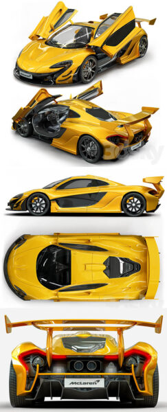McLaren迈凯伦P1跑车3D模型（OBJ,FBX,MAX）