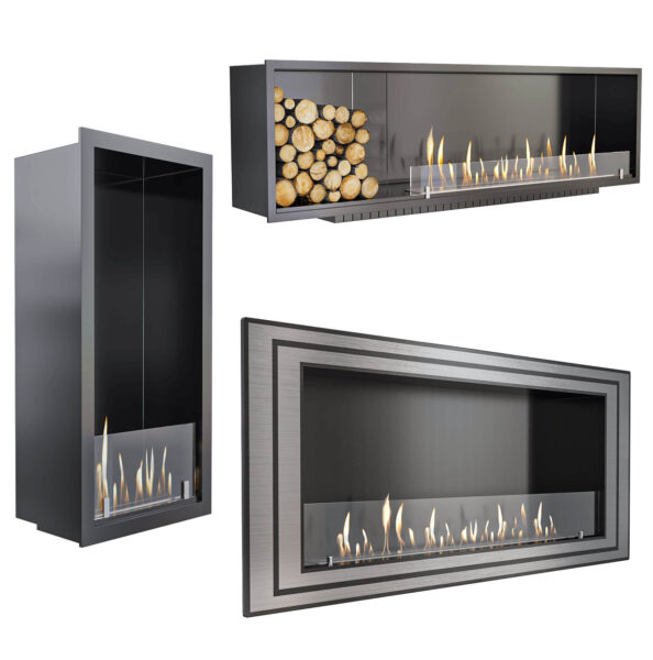 3款Sappfire嵌入式仿真壁炉3D模型（OBJ,FBX,MAX）