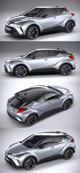 2021款丰田Toyota C-HR GR Sport汽车3D模型（OBJ,FBX,MAX）