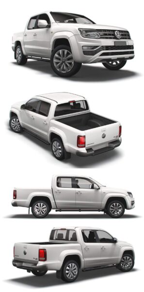 大众Volkswagen Amarok Highline UK-spec 2020款双厢皮卡车3D模型（OBJ,FBX,MAX,Blend）