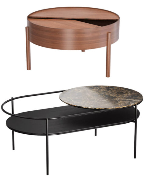 2款造型独特的丹麦Woud茶几3D模型（OBJ,FBX,MAX）