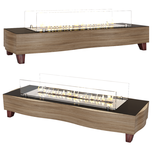 Kronco wave波浪形落地仿真壁炉3D模型（OBJ,FBX,MAX）