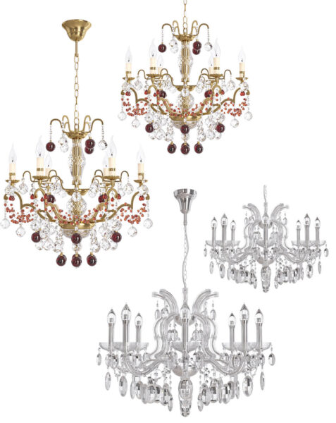 2款CRYSTAL LUX水晶缀饰吊灯3D模型（OBJ,FBX,MAX）