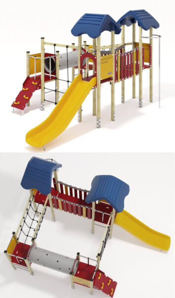 Kompan儿童游乐场儿童游乐设施3D模型（FBX,MAX）