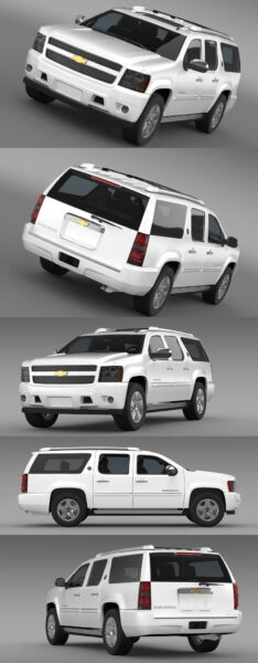 雪佛兰Chevrolet Suburban 75th Diamond Edition SUV汽车3D模型（OBJ,FBX,MAX,Blend）