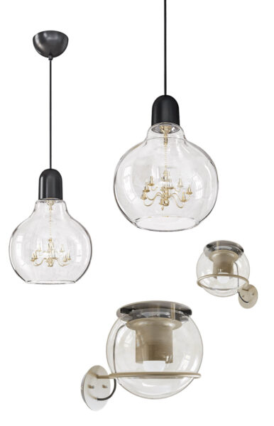 俄罗斯Donolux BABBLE系列球形玻璃灯罩吊灯和壁灯3D模型（OBJ,FBX,MAX）3D模型（OBJ,FBX,MAX）