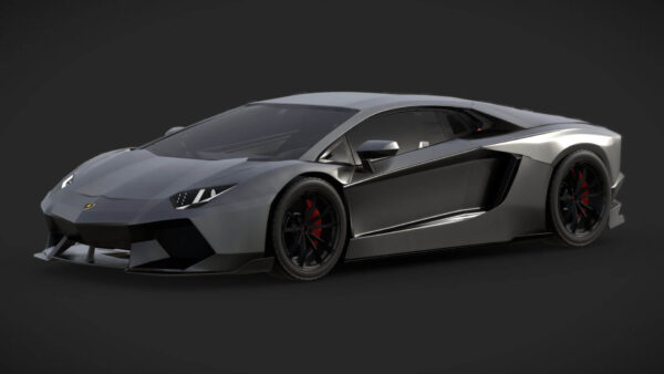 Lamborghini兰博基尼Aventador跑车3D模型（OBJ,FBX,MAX）