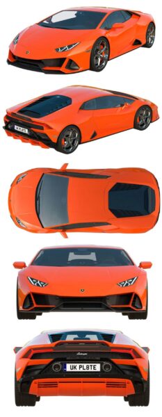 Lamborghini 2019款兰博基尼Huracan EVO跑车3D模型（OBJ,FBX,MAX）