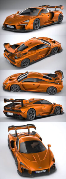 McLaren Senna 2021款迈凯伦塞纳LM跑车3D模型（OBJ,FBX,MAX）