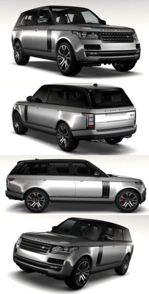 Range Rover路虎揽胜2017款SVAutobiography Dynamic LWB豪华汽车3D模型（OBJ,FBX,MAX,Blend）