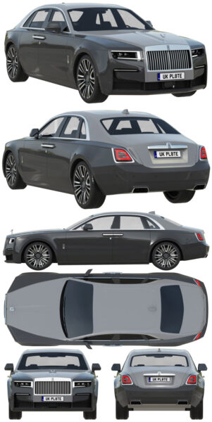 Rolls-Royce劳斯莱斯Ghost汽车3D模型（OBJ,FBX,MAX）
