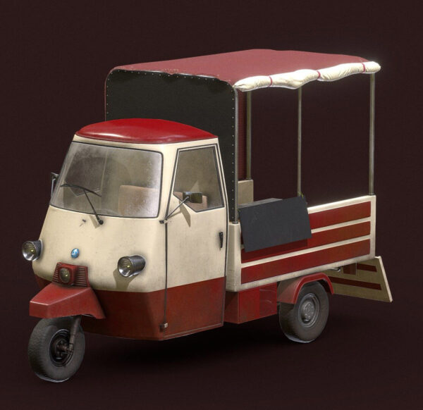Tuk-tuk三轮车突突车3D模型（OBJ,FBX,MAX）