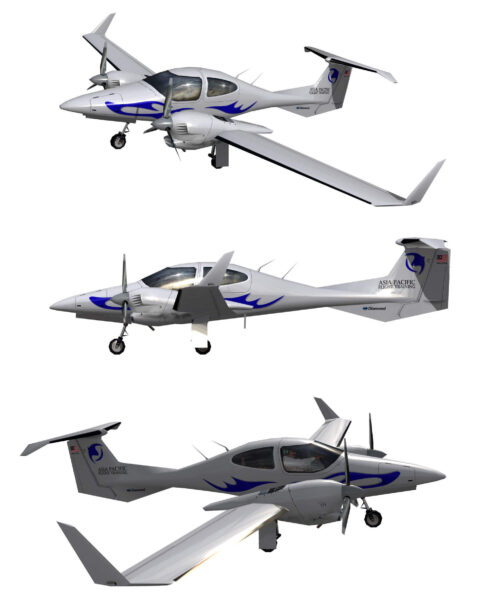 Diamond DA-42飞机3D模型（OBJ,FBX,MAX,Blend）