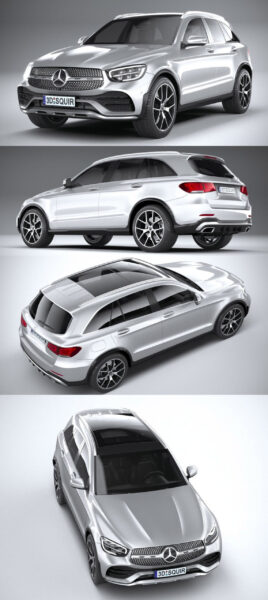 梅赛德斯奔驰Mercedes-Benz GLC AMG 2020款汽车3D模型（OBJ,FBX,MAX）