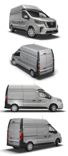 Nissan NV300 L2H2 2022款小型货车面包车3D模型（OBJ,FBX,MAX,Blend）