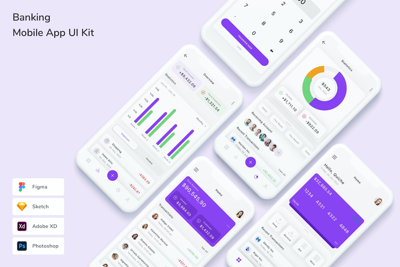 银行金融业务App UI Kits