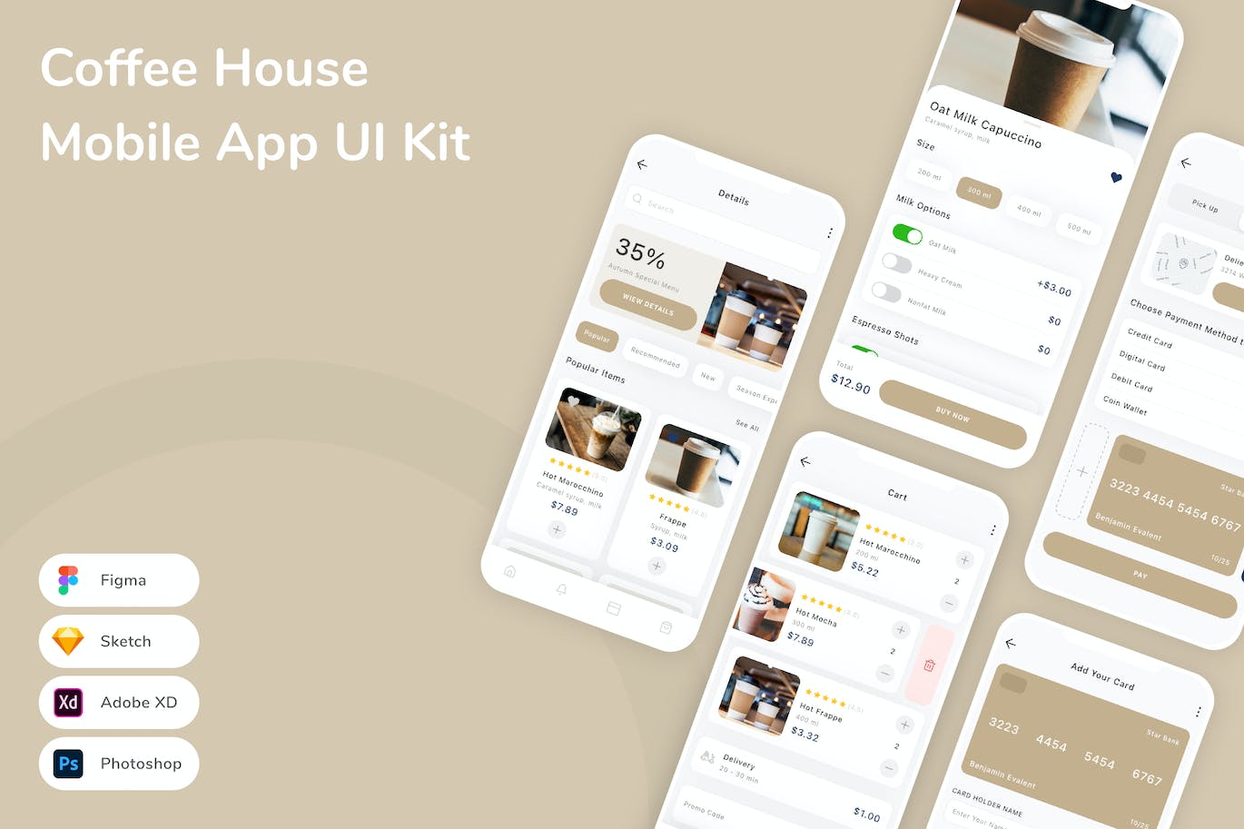 咖啡店 App UI Kit