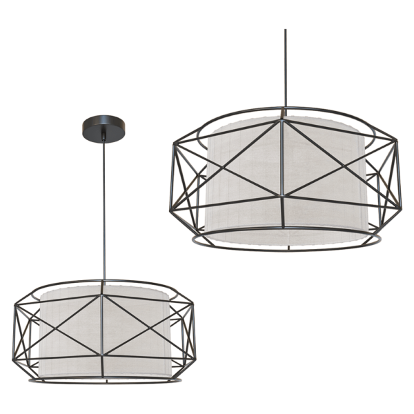 Freya Light Mizar系列金属外框吊灯3D模型（OBJ,FBX,MAX）