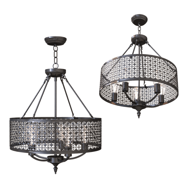 Freya Light Conte系列镂空金属环形外框吊灯3D模型（OBJ,FBX,MAX）