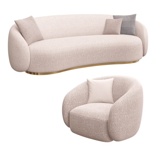 Comodo Llevar-bear系列圆角沙发3D模型（OBJ,FBX,MAX）