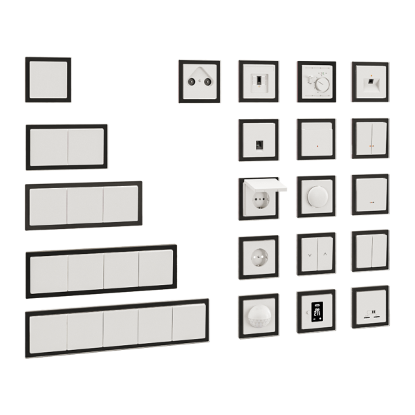 Schneider施耐德D life系列开关和插座3D模型（OBJ,FBX,MAX）