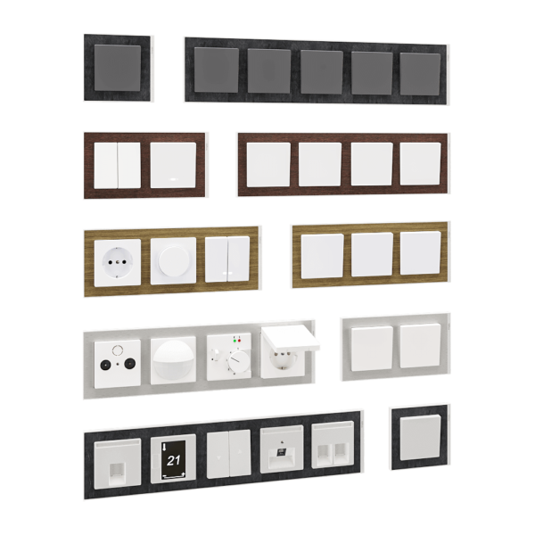 Schneider施耐德M-Pure Decor开关和插座系列3D模型（OBJ,FBX,MAX）