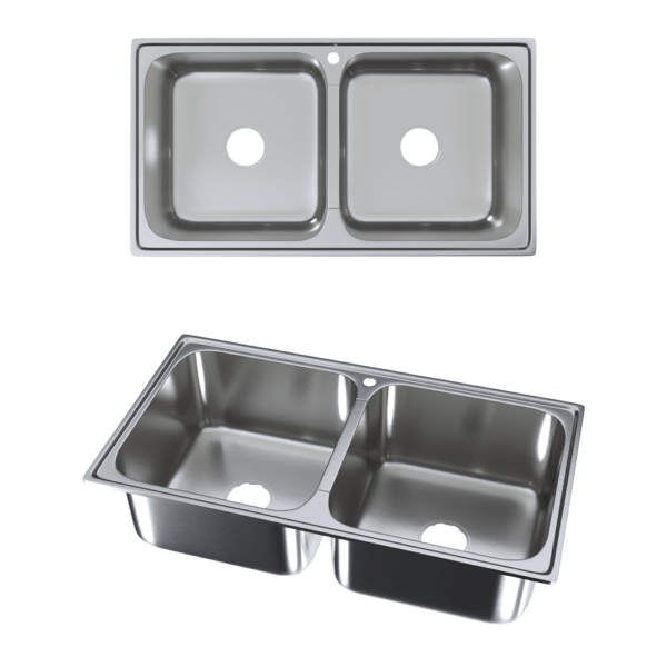 金属厨房水槽3D模型（OBJ,FBX,MAX）