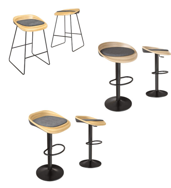 3款Montly高脚吧凳3D模型（OBJ,FBX,MAX）