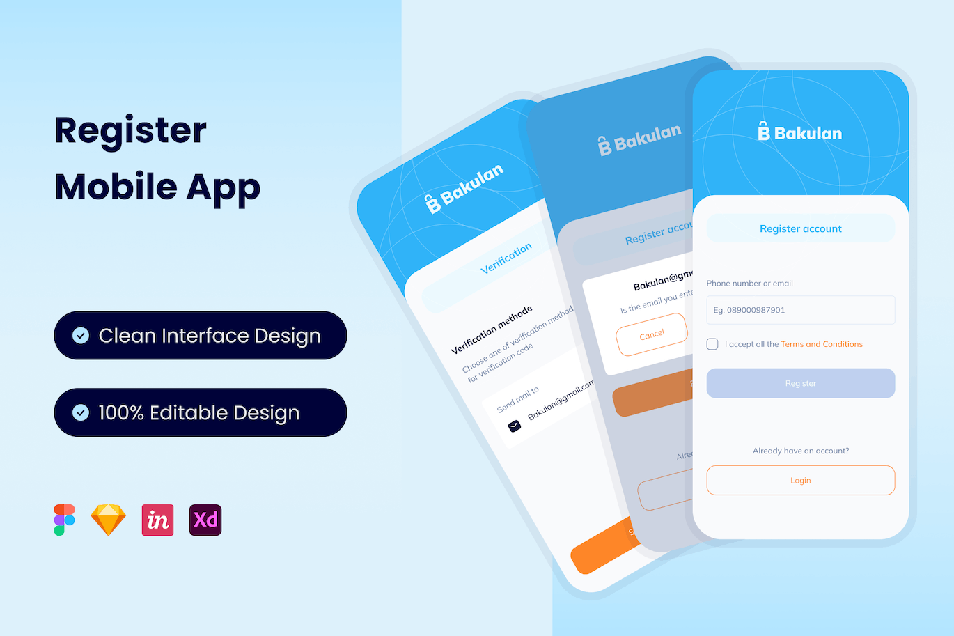 注册页面 APP UI KIT (FIG,SKETCH,XD)