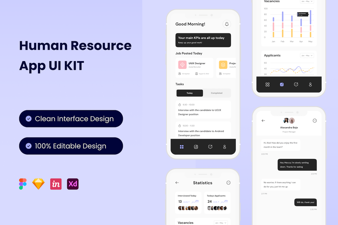 人力资源 App UI Kit