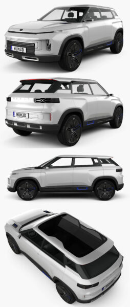2022款吉利Geely Icon concept SUV汽车3D模型（OBJ,FBX,MAX）
