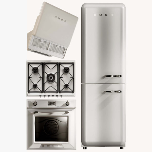 Smeg Retro厨房电器组合3D模型（OBJ,MAX）