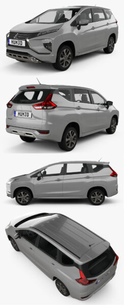 2019款Mitsubishi三菱Xpander MPV汽车3D模型（OBJ,FBX,MAX,Blend）