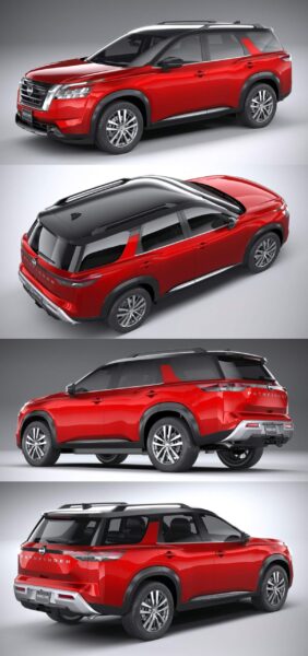 Nissan Pathfinder 2022款SUV汽车3D模型（OBJ,FBX,MAX,Blend）