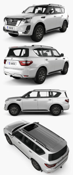 2022款日产Nissan Patrol Ti L汽车3D模型（OBJ,FBX,MAX,C4D,LWO）